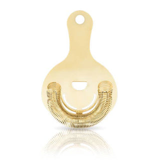 Belmont™ Polished Gold-Plated Hawthorne Cocktail Strainer