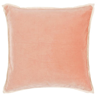 Rose Velvet Flange Decorative Pillow: 20" x 20"