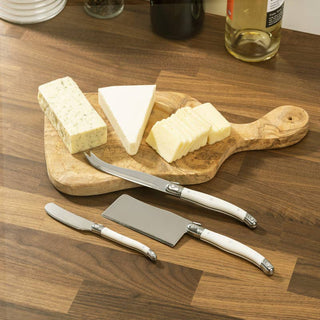 French Home Laguiole Set of 3 Cheese Knives - Faux Ivory