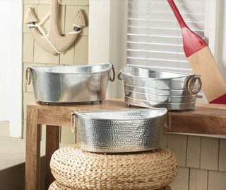 Aluminum Beverage Tubs w/ Jute Handles