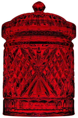 Red Glass Canister