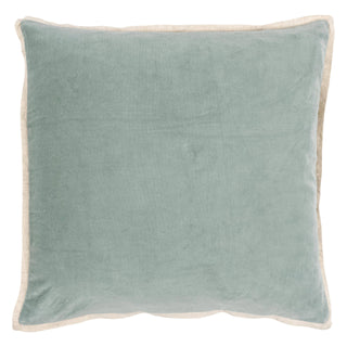 Sage Velvet Flange Decorative Pillow: 20" x 20"