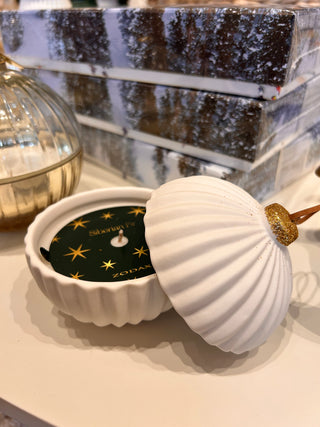 Scented White Porcelain Ornament Candle