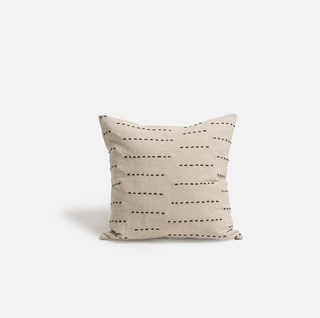 Stitch Cushion Cover - Natural with Black