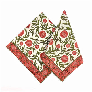 Pomegranate Red Table Napkins, Set of 4