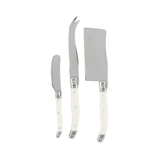 French Home Laguiole Set of 3 Cheese Knives - Faux Ivory