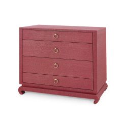 Ming Large 4-Drawer/Red